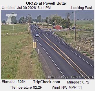 OR126 at Powell Butte EB Hwy MP6.72